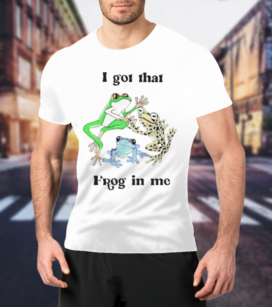I Got That Frog In Me Vibrant Colorful Trio T-Shirt