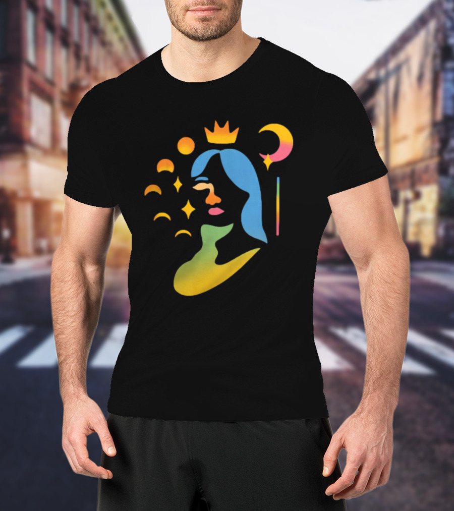 Mxmtoon Gradient Crown Moon Stars T-Shirt