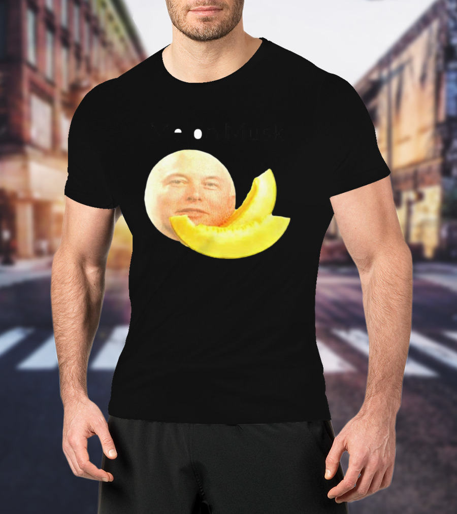 Melon Musk Canary Musk Face With Melon Slice T-Shirt