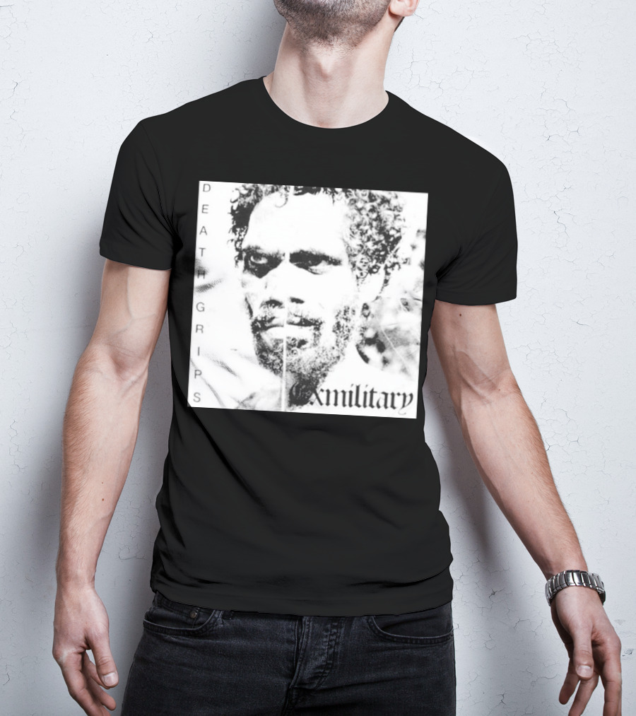 DEATH GRIPS EXMILITARY ALBUM COVER IMAGE WHITE LETTERS AND PORTRAIT T-Shirt