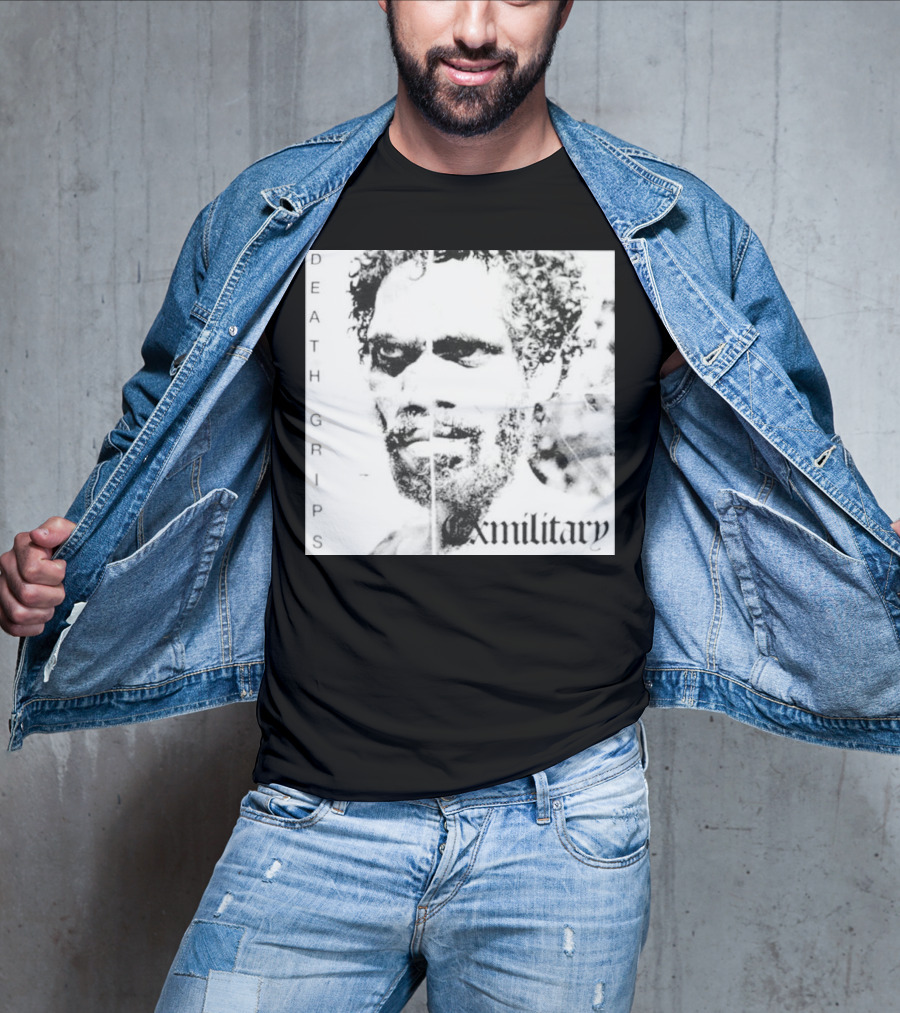 DEATH GRIPS EXMILITARY ALBUM COVER IMAGE WHITE LETTERS AND PORTRAIT T-Shirt