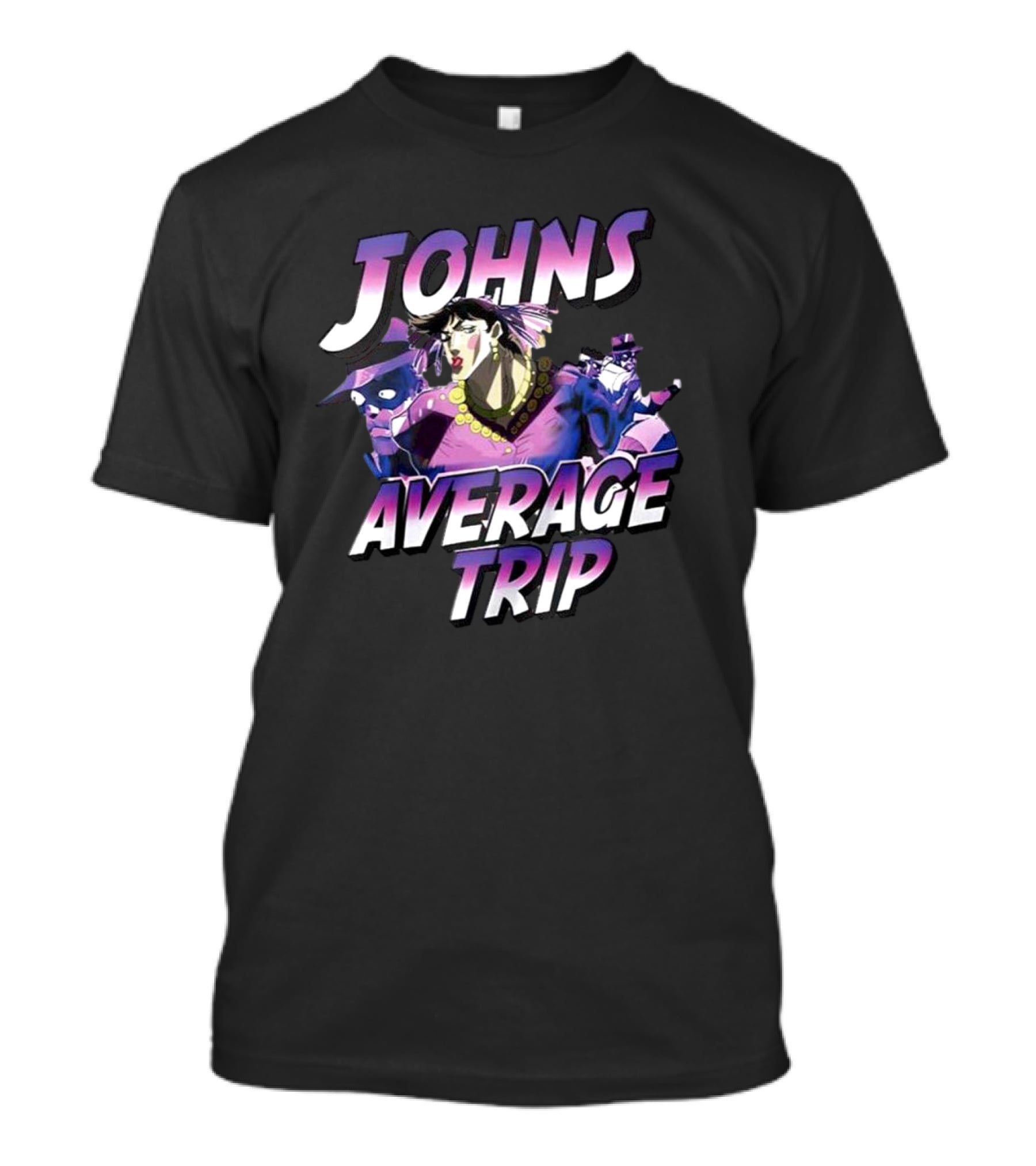 John's Average Trip Manga Style Adventure And Characters T-Shirt