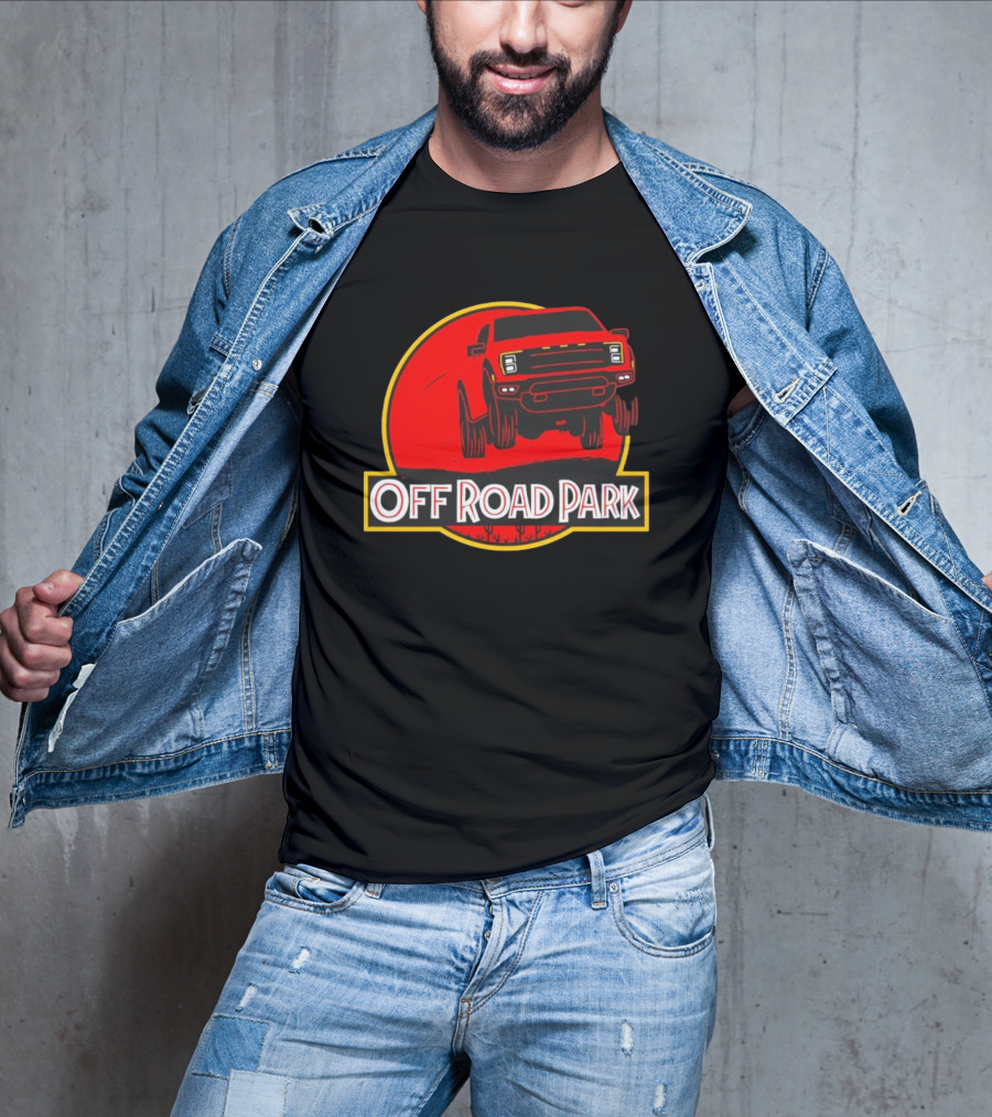 Off Road Park Off-Roading Adventure Red Truck Circle T-Shirt