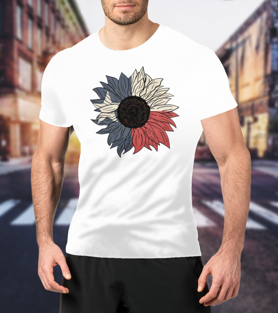 Texas Flag Sunflower Bloom T-Shirt