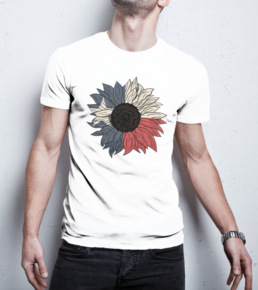 Texas Flag Sunflower Bloom T-Shirt