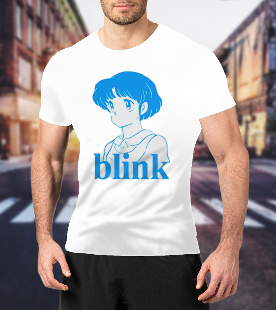 Blink Anime Girl Blue T-Shirt