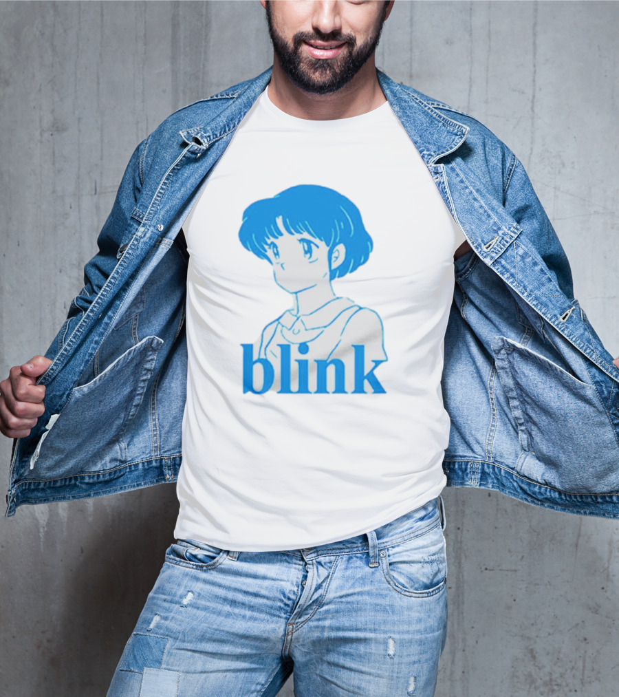 Blink Anime Girl Blue T-Shirt