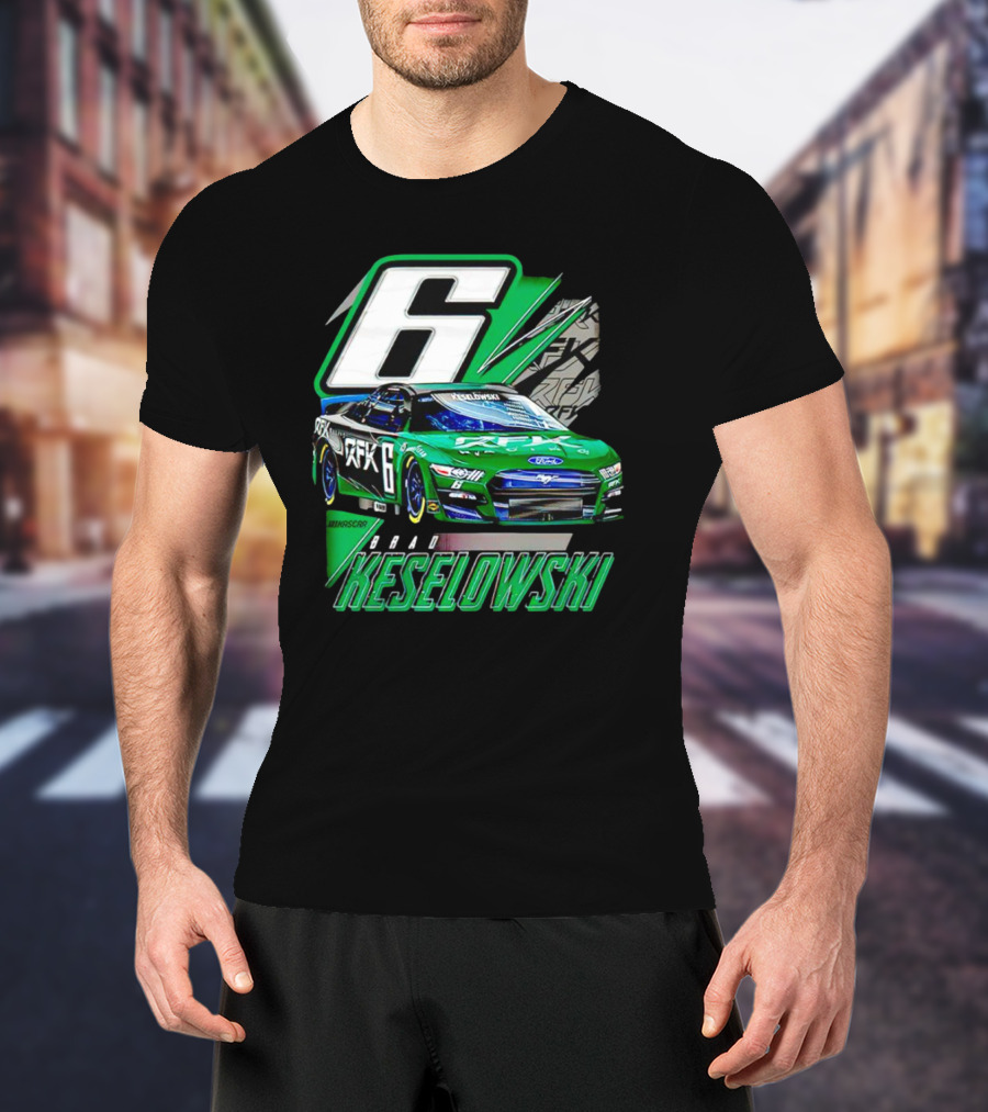 Brad Keselowski Number 6 RFK Racing Green Car T-Shirt