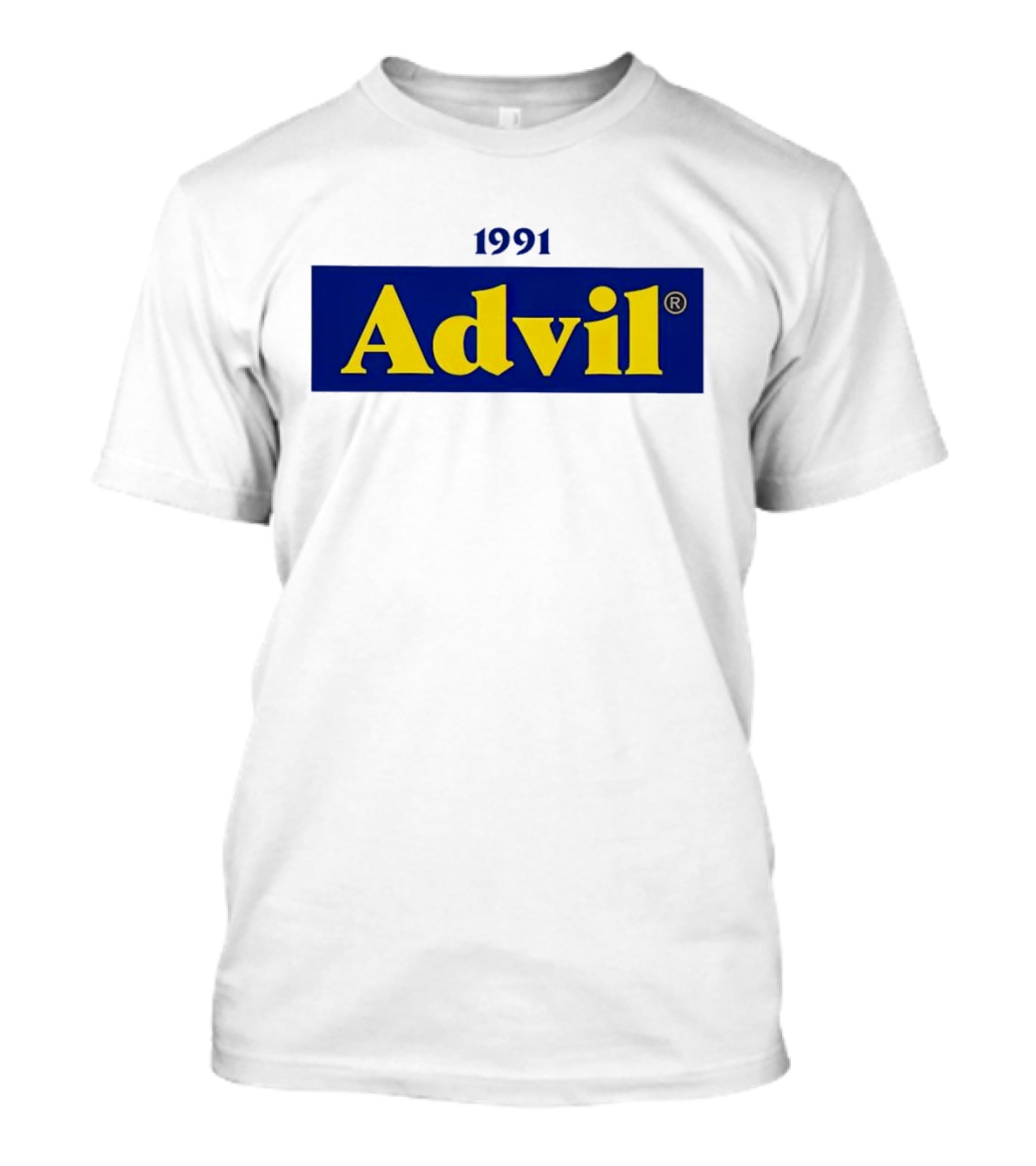 1991 Advil Classic Blue Yellow T-Shirt