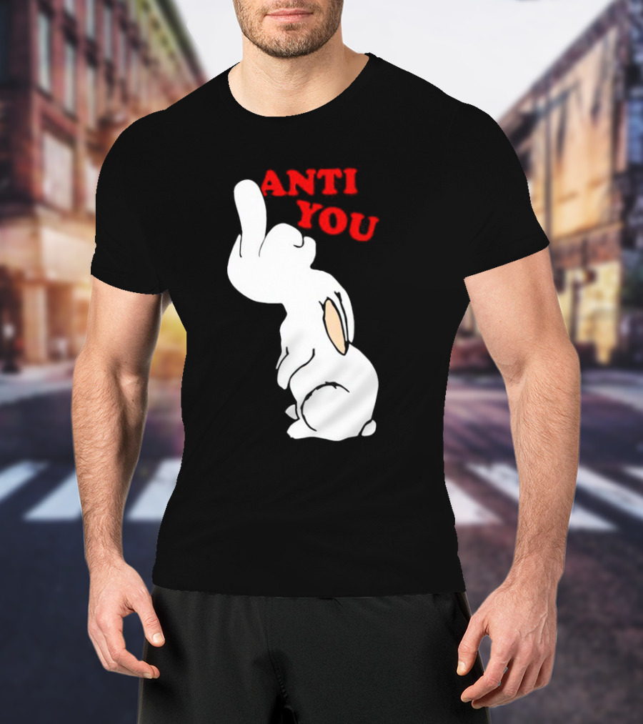 Bunny Anti You Middle Finger Gesture T-Shirt