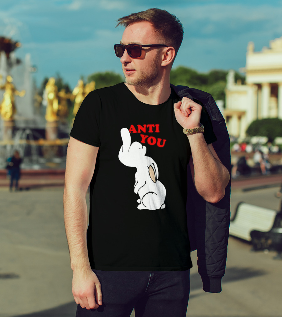 Bunny Anti You Middle Finger Gesture T-Shirt