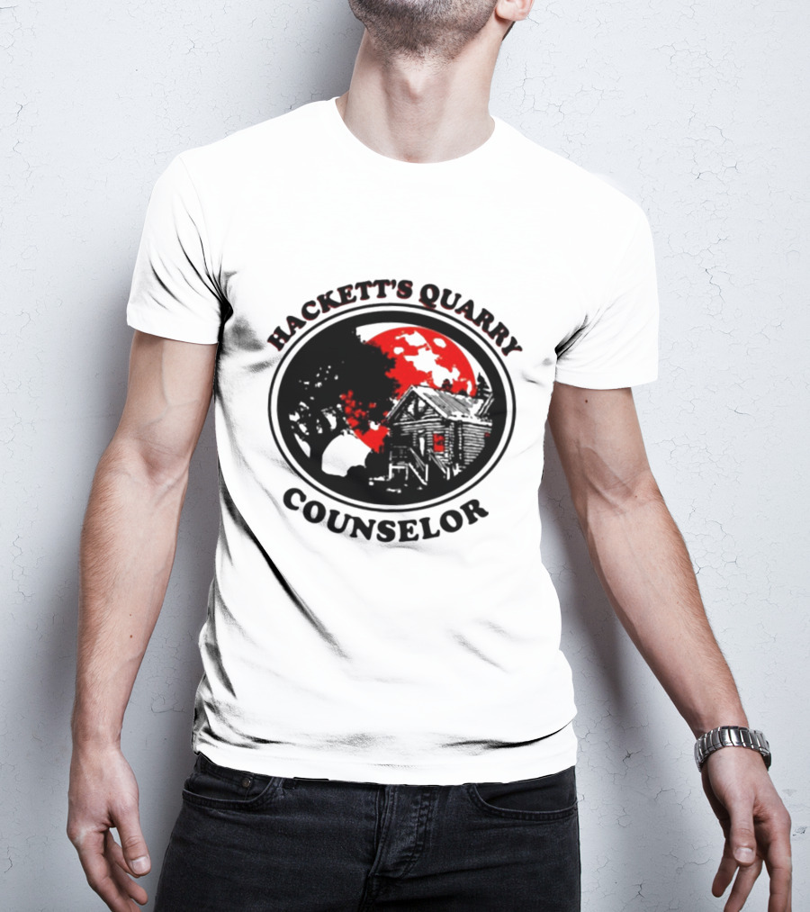 Hackett's Quarry Counselor Cabin Red Moon Forest T-Shirt