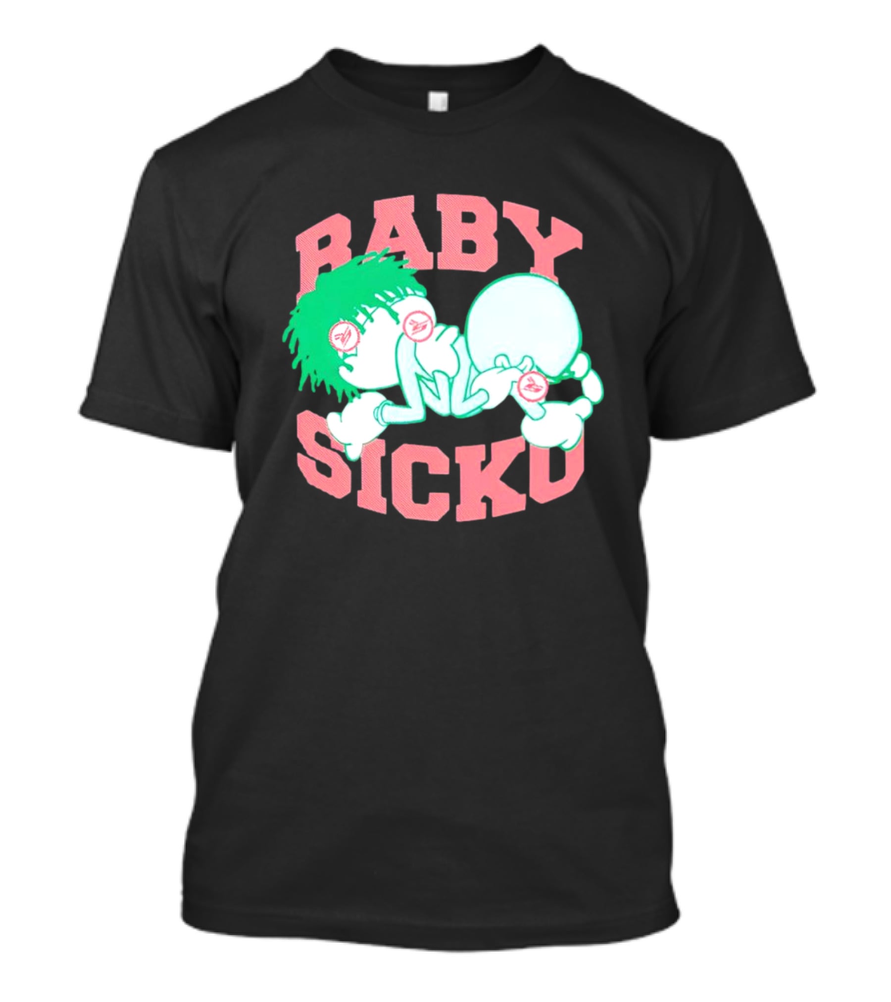 Baby Sicko Retro Cartoon Style Neon Elements T-Shirt