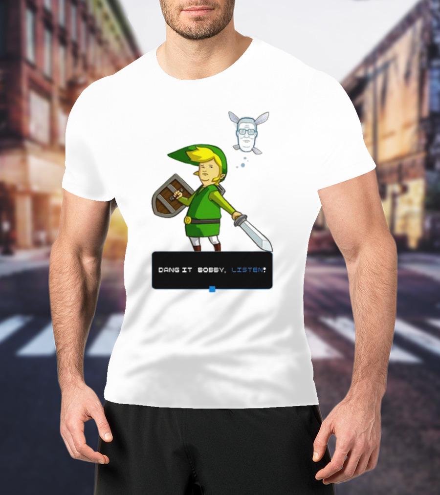 Dang It Bobby Listen Link Parody Navi Crossover T-Shirt