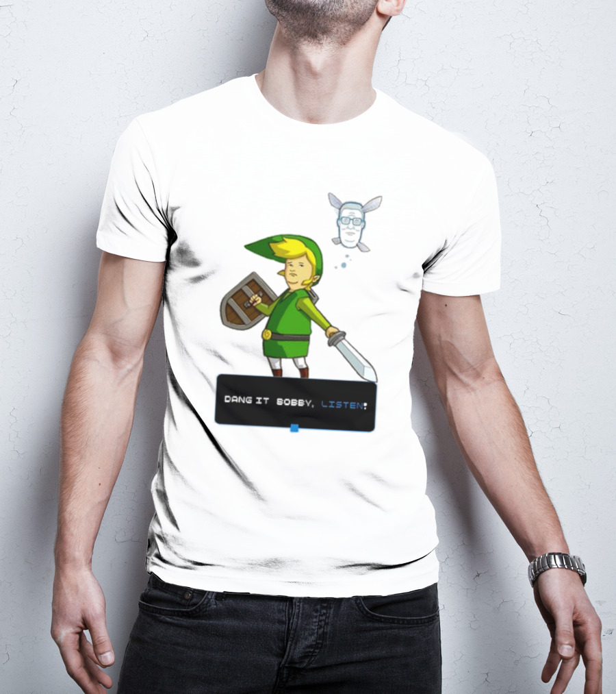 Dang It Bobby Listen Link Parody Navi Crossover T-Shirt