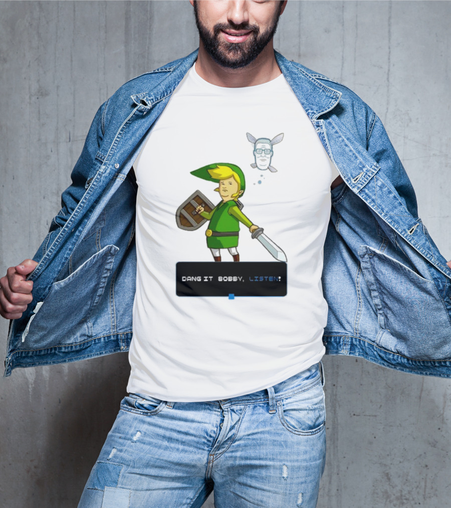 Dang It Bobby Listen Link Parody Navi Crossover T-Shirt