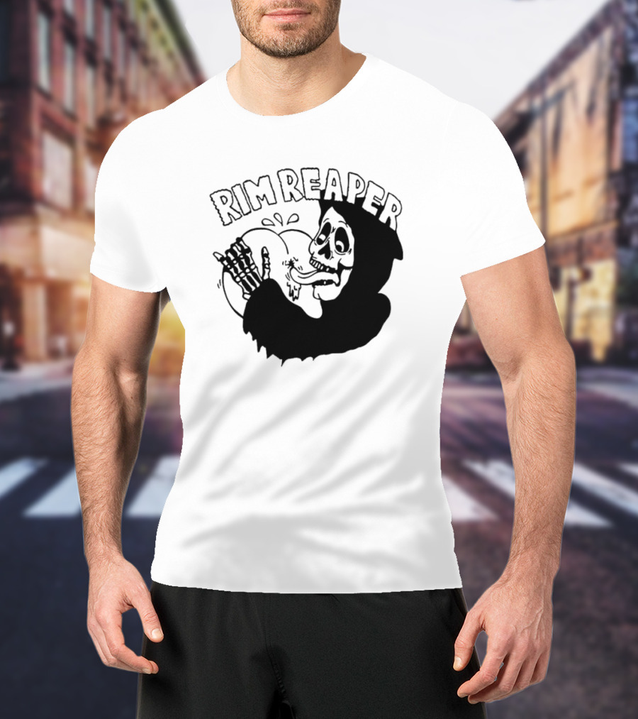 Rim Reaper Grim Reaper Skeleton With Tire T-Shirt
