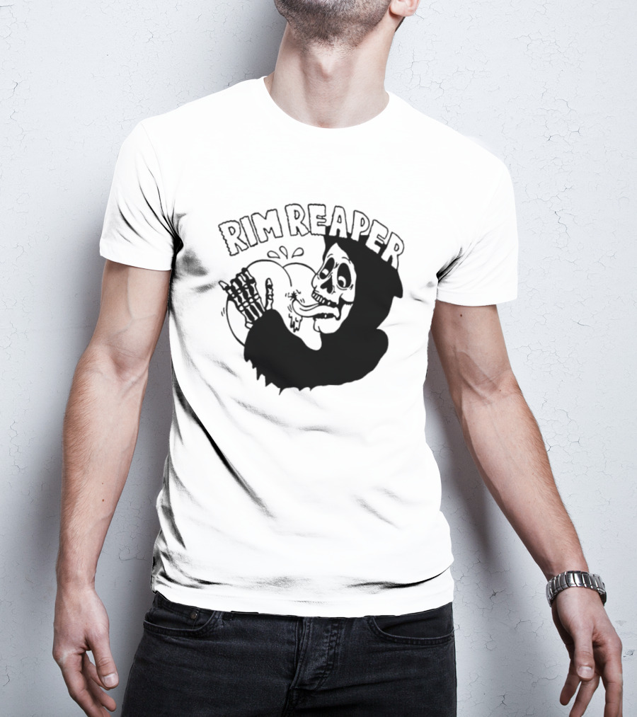 Rim Reaper Grim Reaper Skeleton With Tire T-Shirt