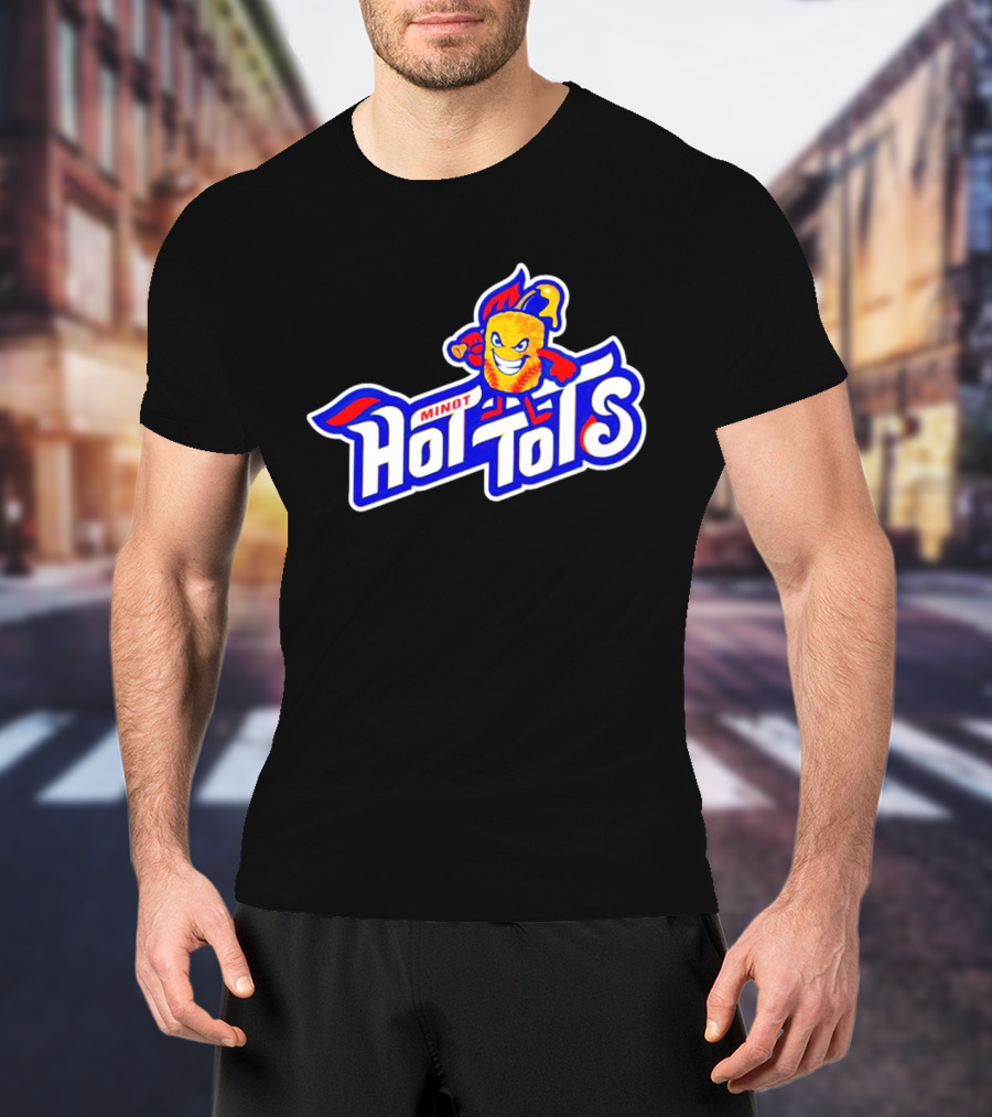 Minot Hot Tots Flame Character T-Shirt