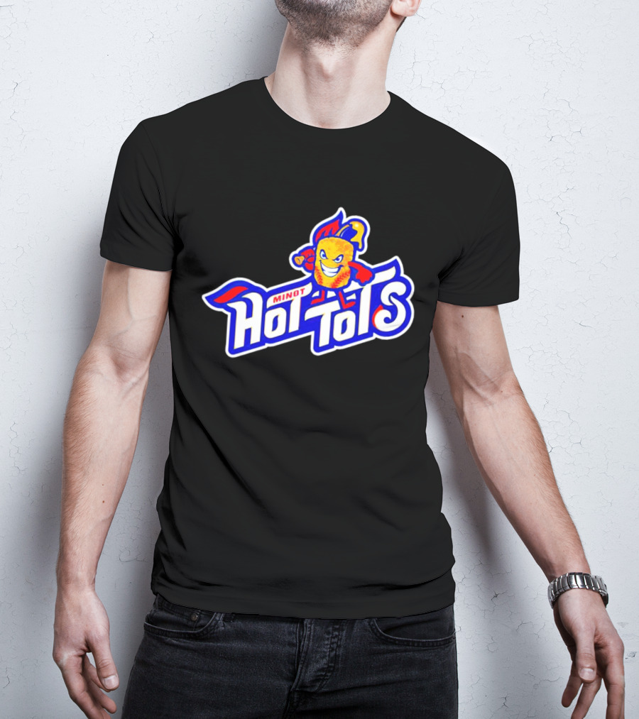 Minot Hot Tots Flame Character T-Shirt