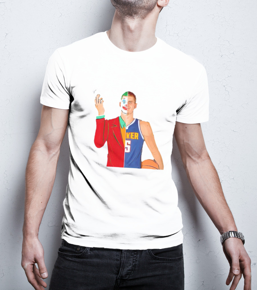Nikola Jokic The Joker Dual Basketball Character T-Shirt