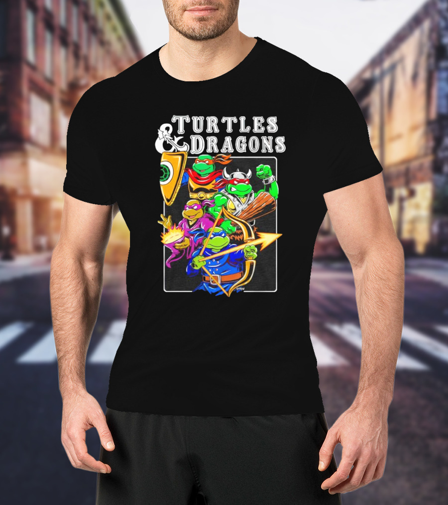 Turtles And Dragons Fantasy Adventure T-Shirt