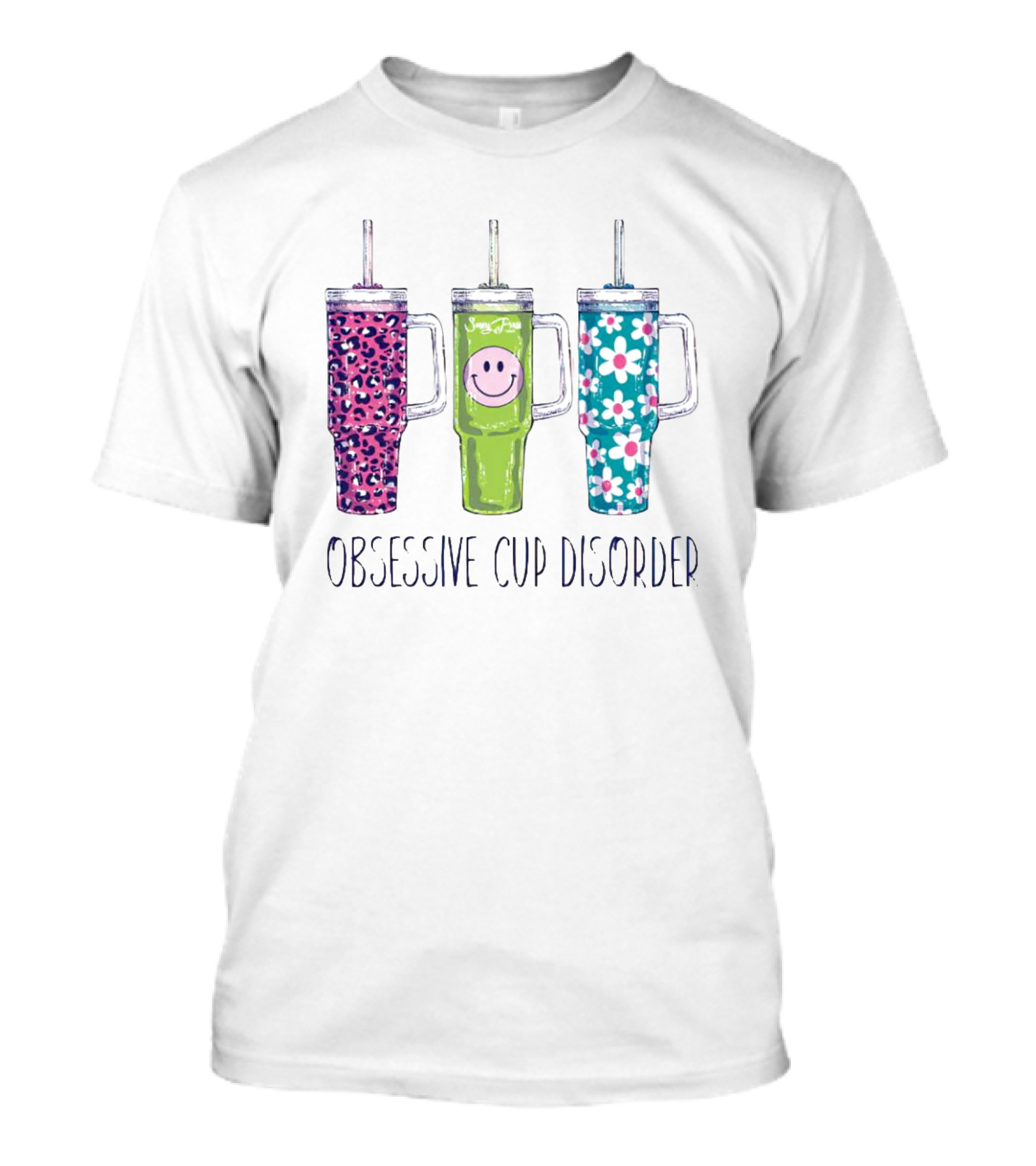 Obsessive Cup Disorder Leopard Smile Daisy T-Shirt