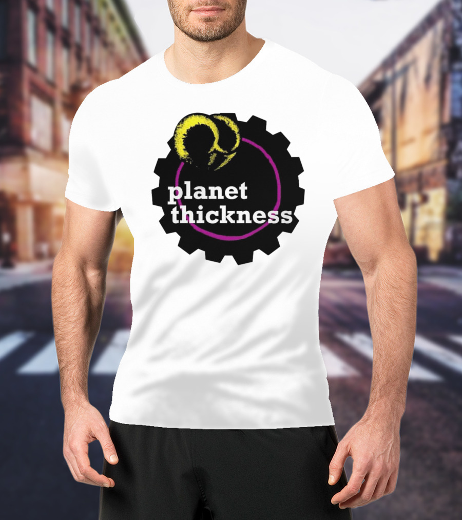 Planet Thickness Tennis Ball Circle Gear Emblem T-Shirt