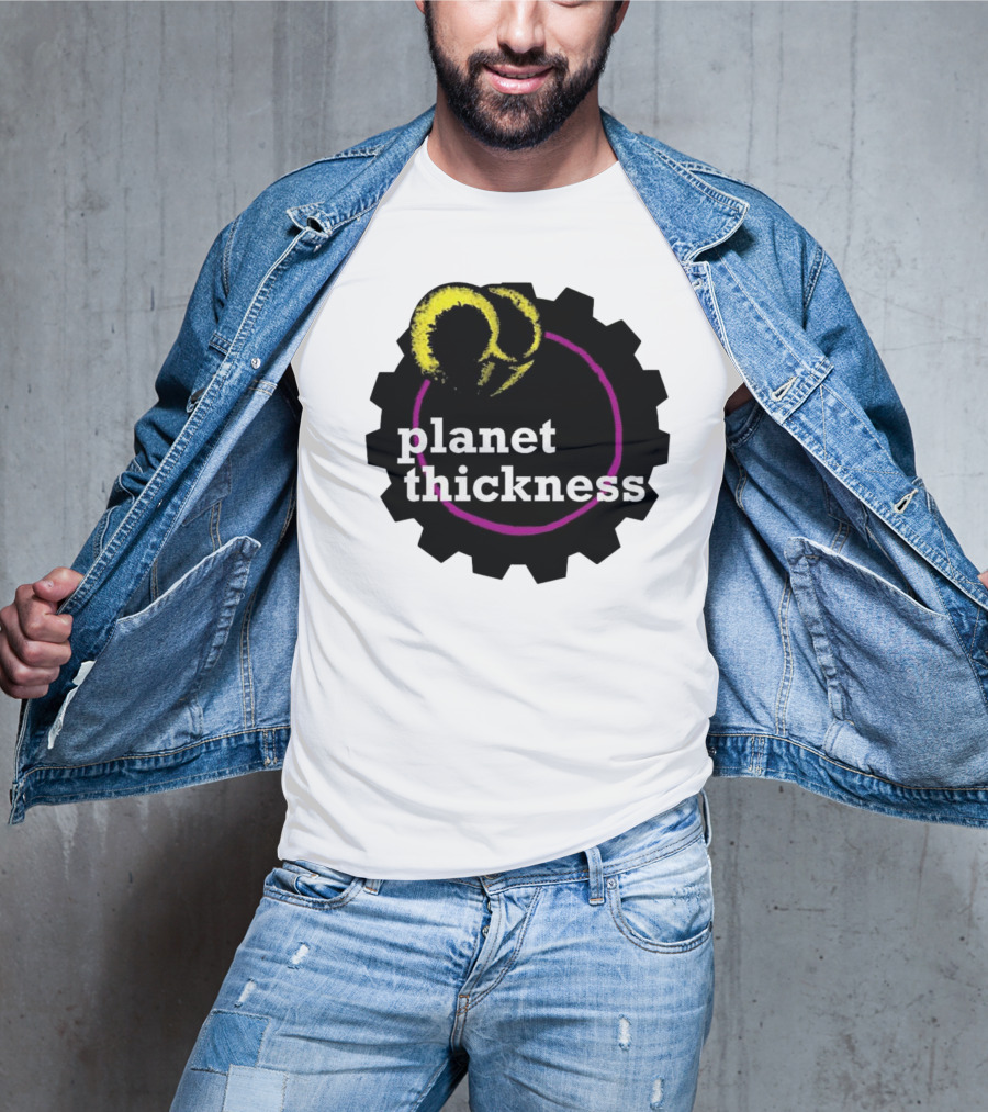 Planet Thickness Tennis Ball Circle Gear Emblem T-Shirt