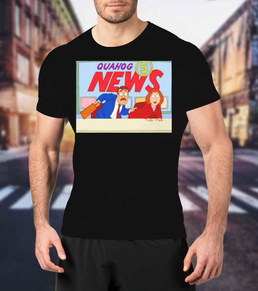 Quahog 5 News Family Guy Cartoon Scene T-Shirt