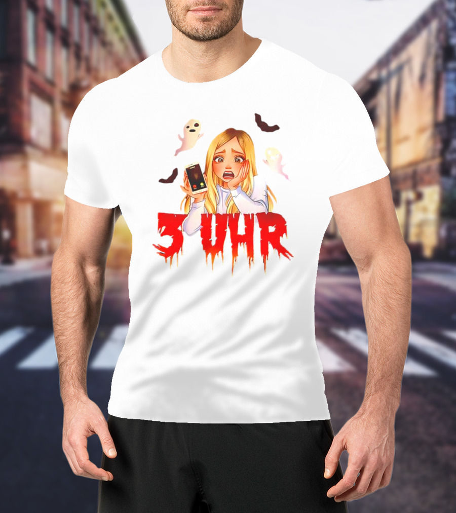 Rebekah Wing 3 Uhr Scary Ghost Reaction T-Shirt