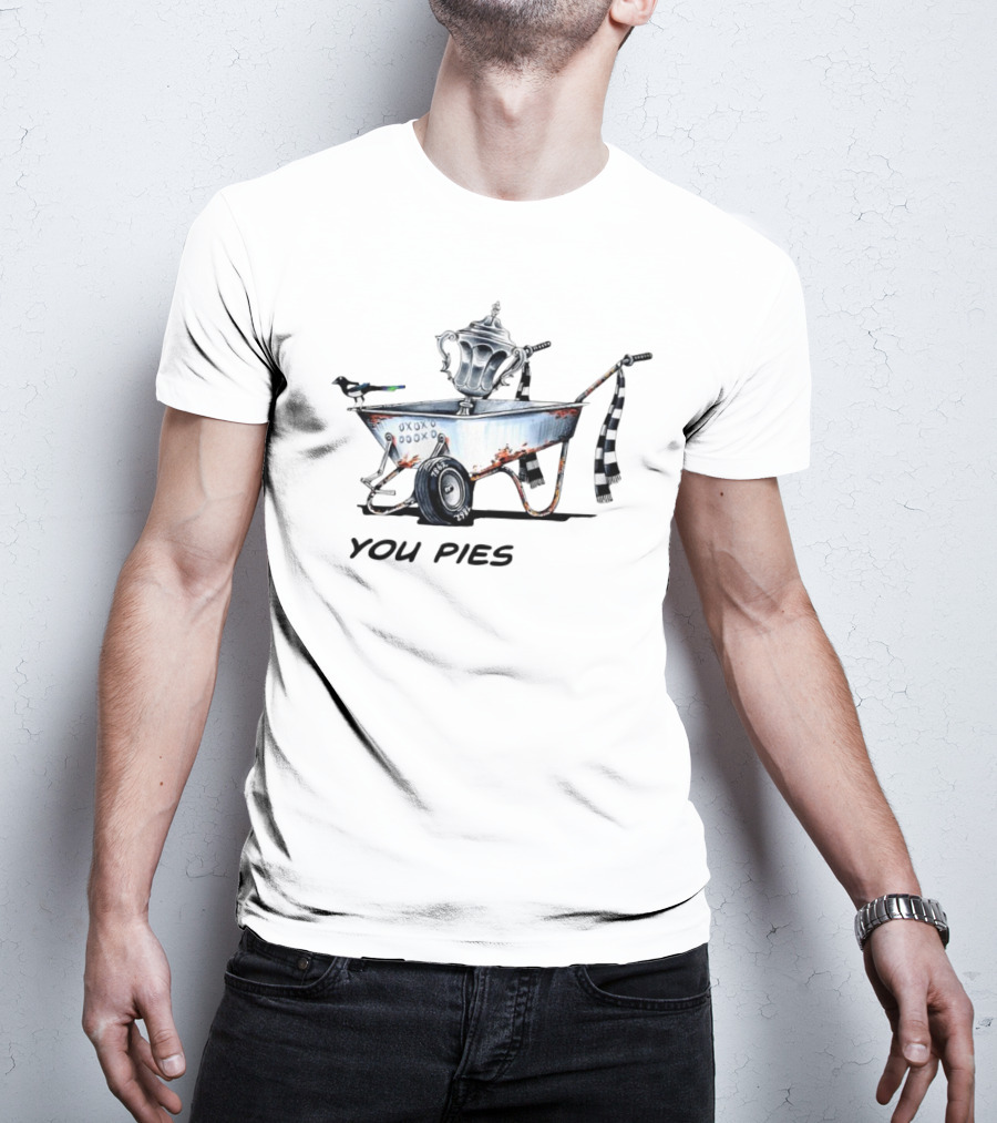 You Pies FA Cup Black And White Wheelbarrow T-Shirt