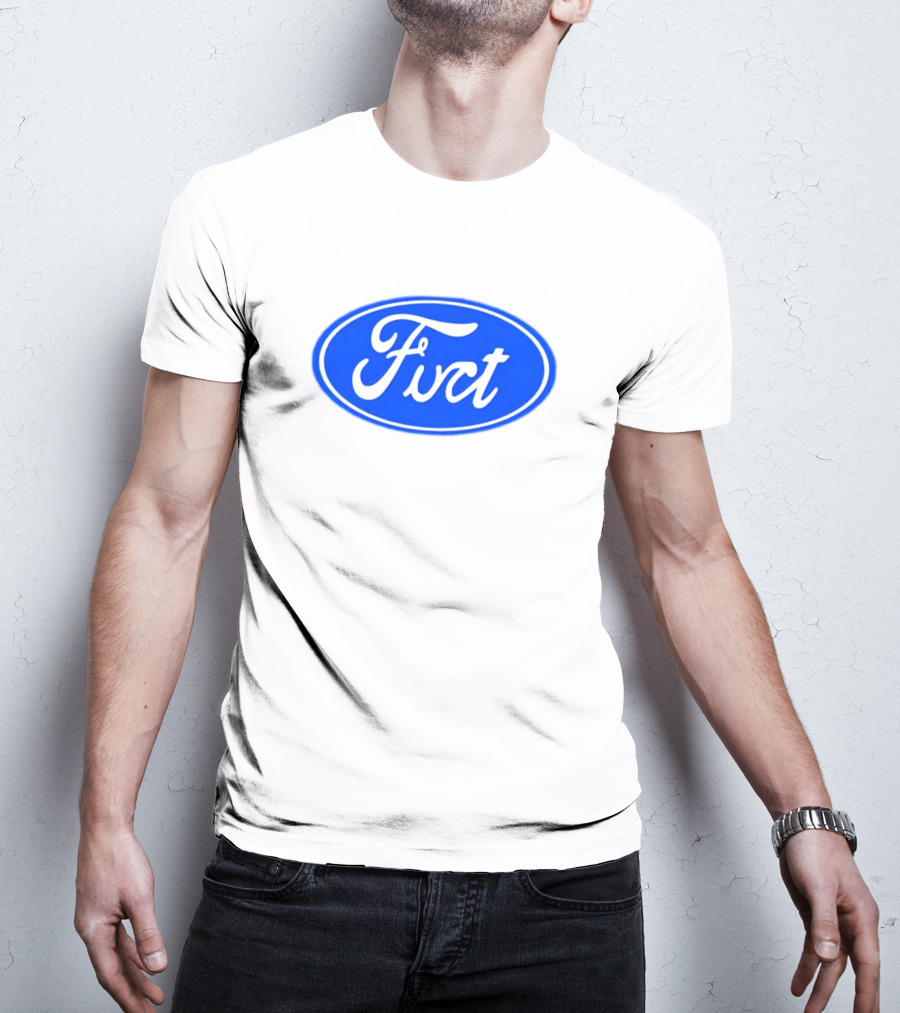 Fuct Funny Ford Logo Parody Oval Blue T-Shirt