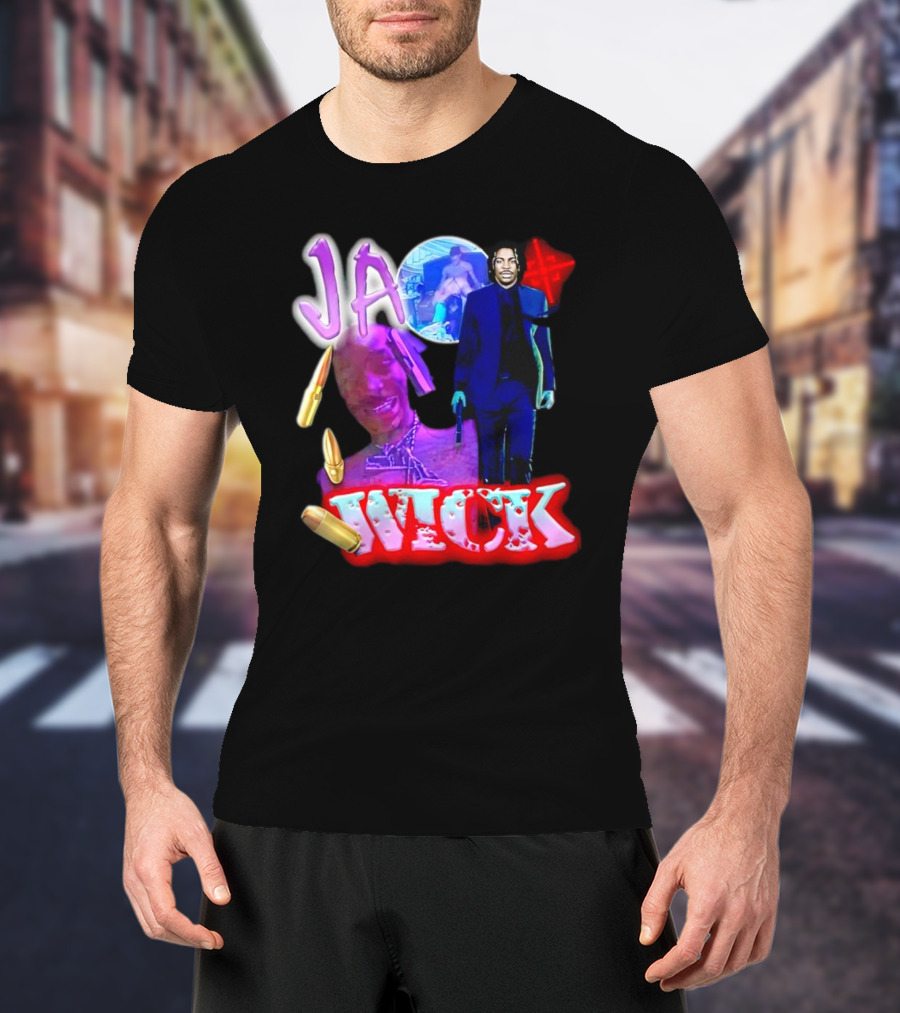 Ja Wick Bullet Portraits Action Concept T-Shirt