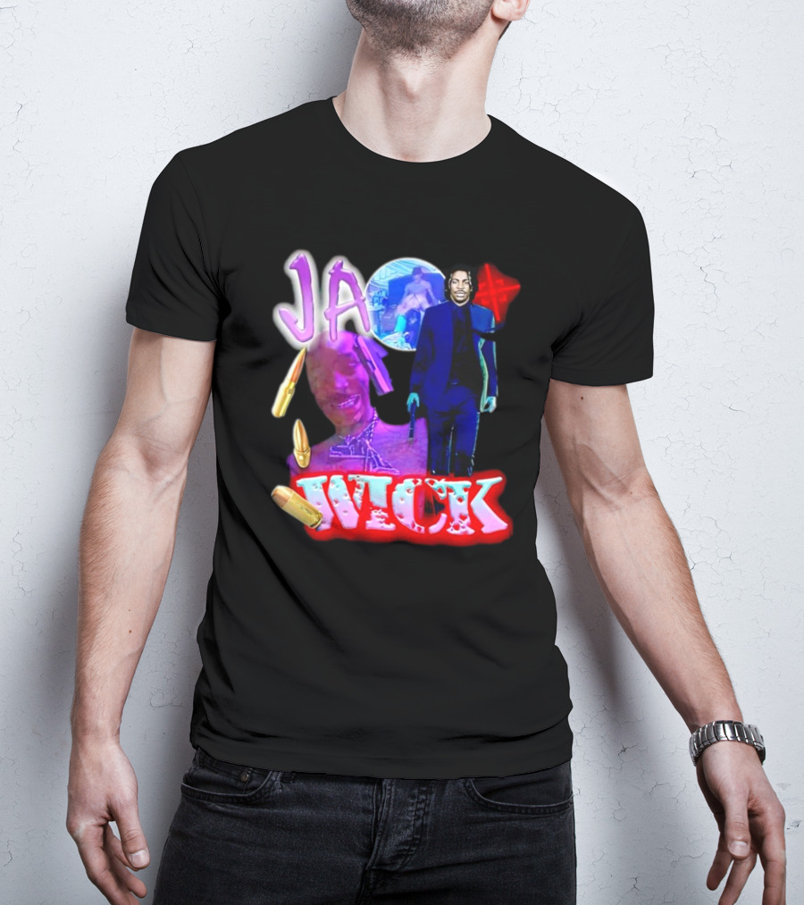 Ja Wick Bullet Portraits Action Concept T-Shirt