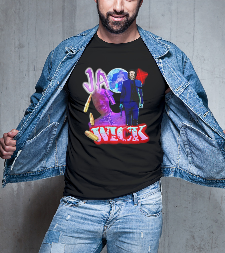 Ja Wick Bullet Portraits Action Concept T-Shirt