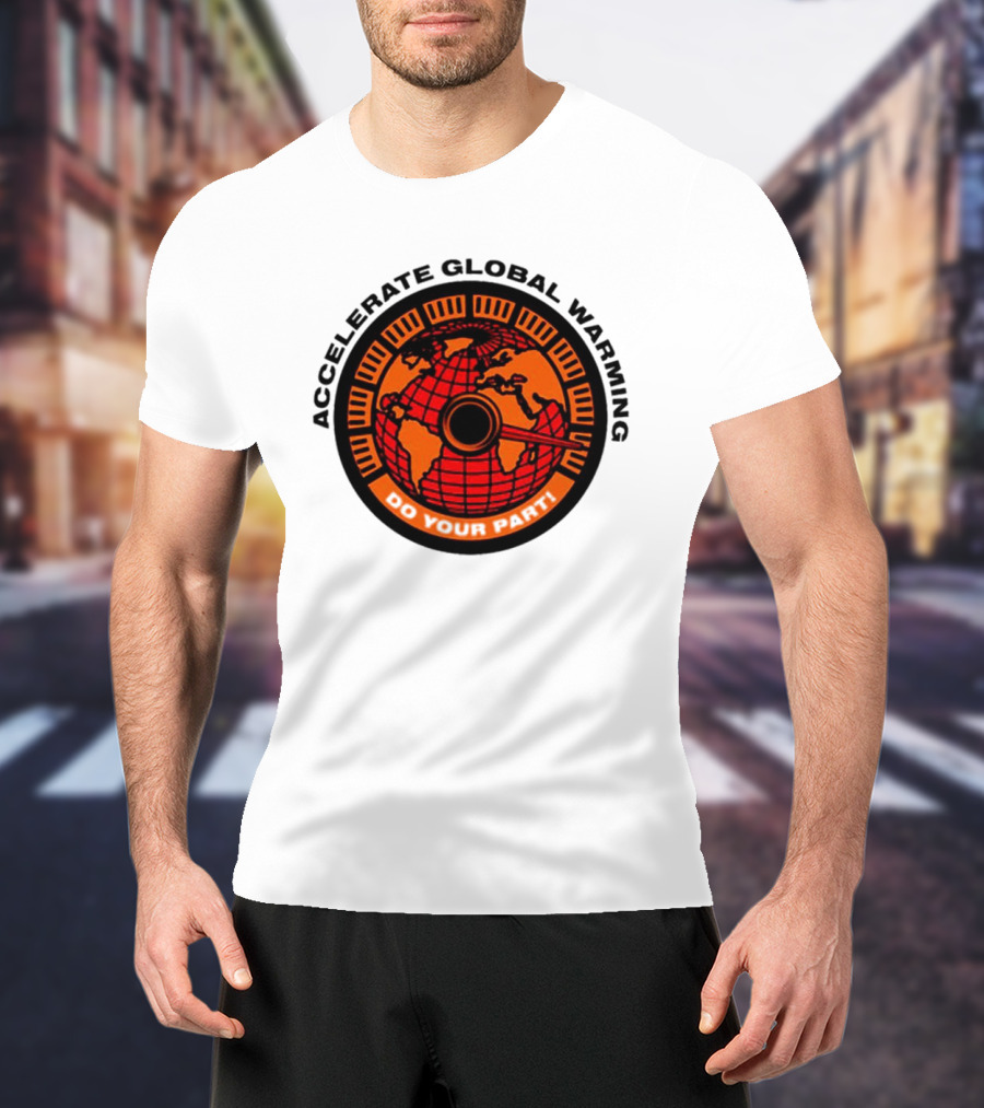 Accelerate Global Warming Do Your Part Earth Speedometer T-Shirt