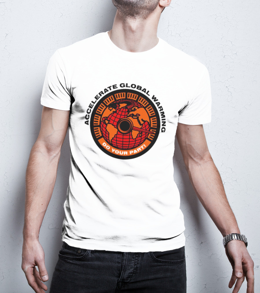 Accelerate Global Warming Do Your Part Earth Speedometer T-Shirt
