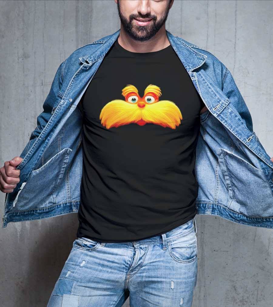Dr. Seuss The Lorax Mustache Icon Face T-Shirt