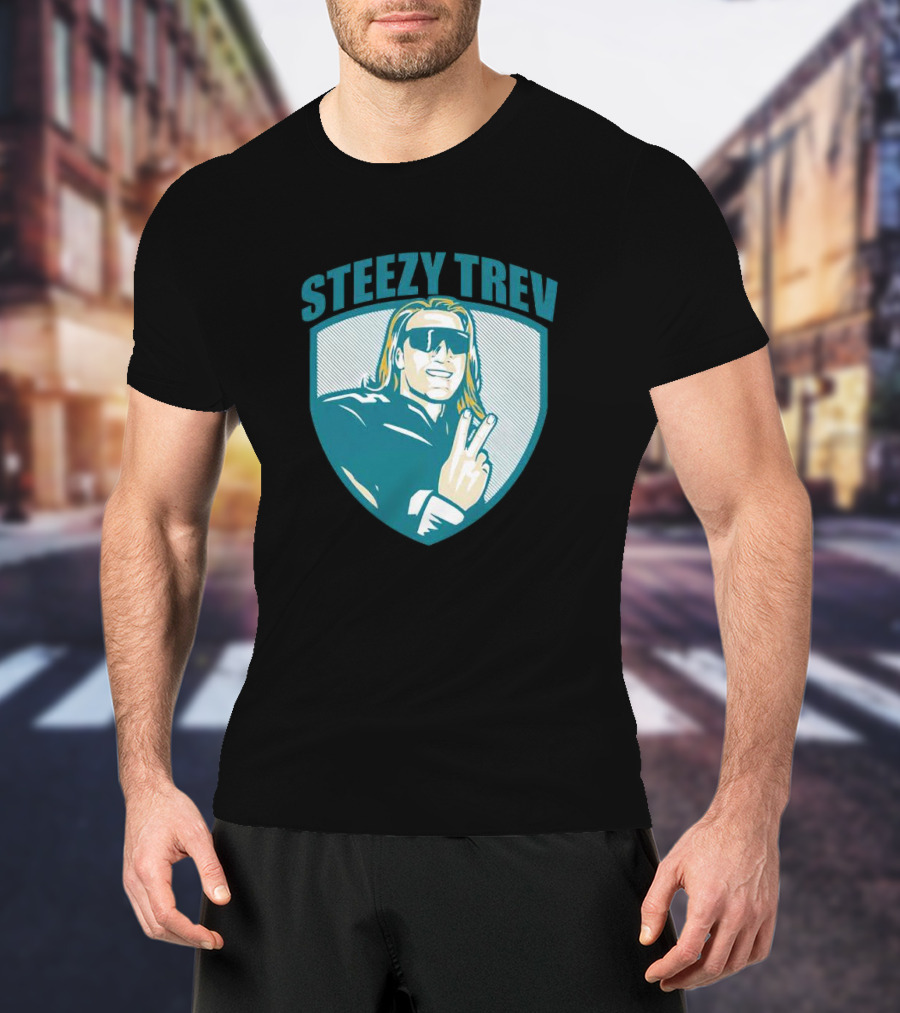 Jacksonville Steezy Trev Trevor Lawrence Peace Sign T-Shirt
