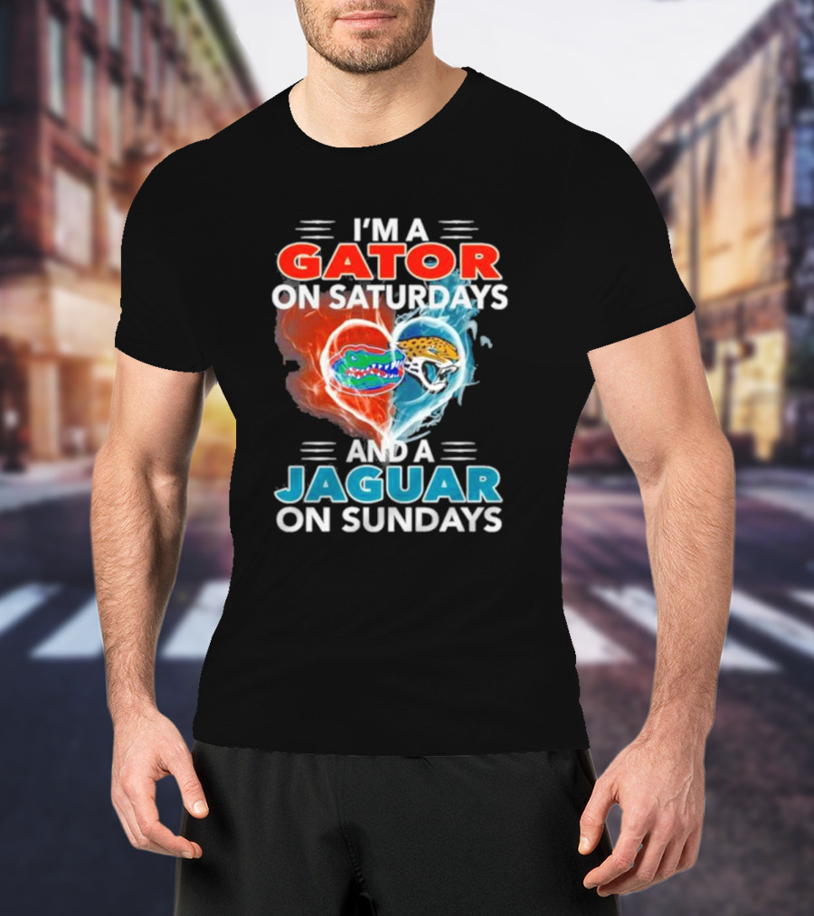 I’m A Gator On Saturdays And A Jaguar On Sundays Football Fans T-Shirt