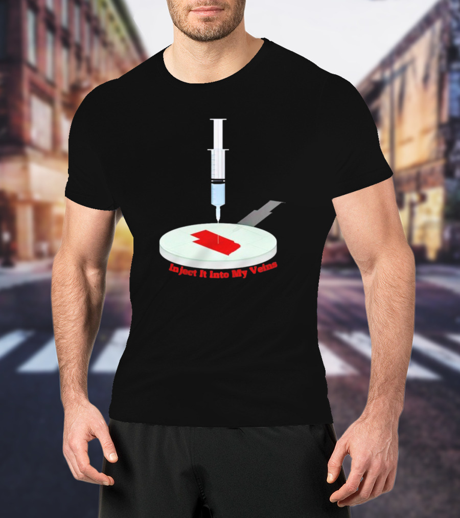 Inject It Into My Veins Syringe Turntable T-Shirt