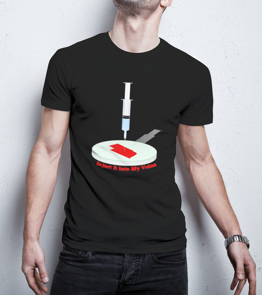 Inject It Into My Veins Syringe Turntable T-Shirt
