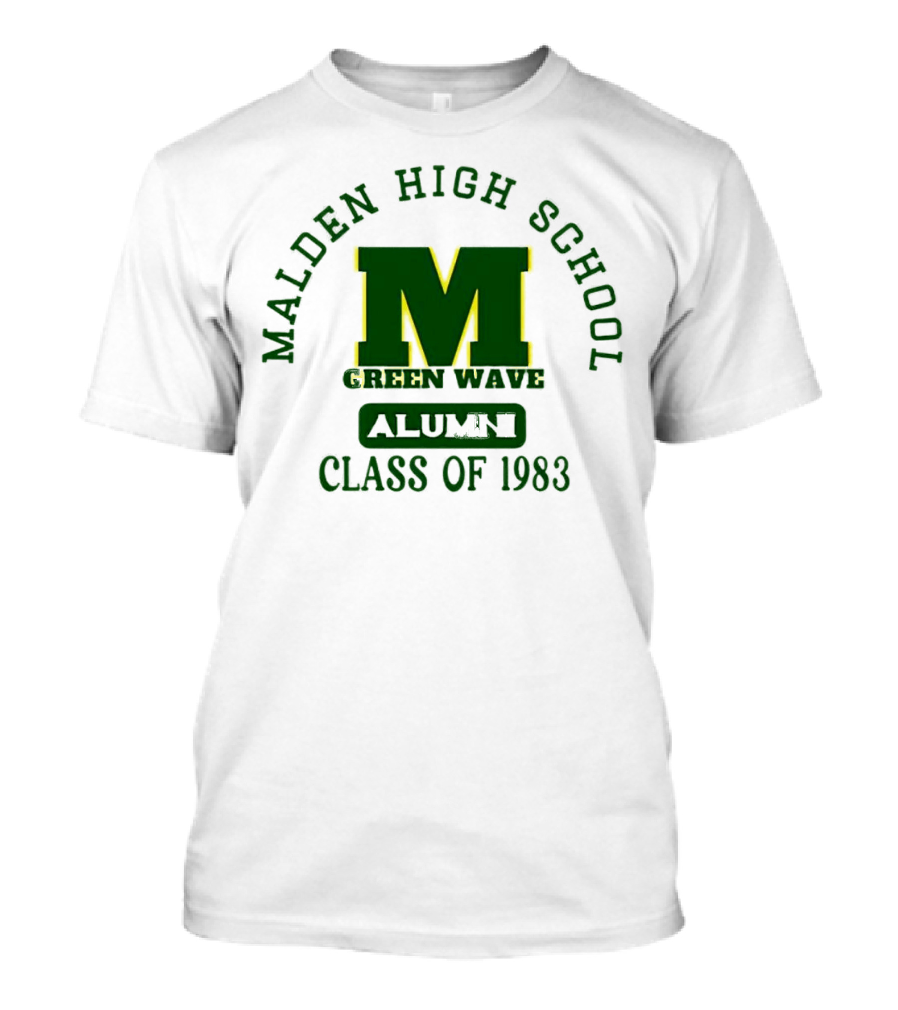 Malden High School Green Wave Alumni M Class Of 1983 T-Shirt