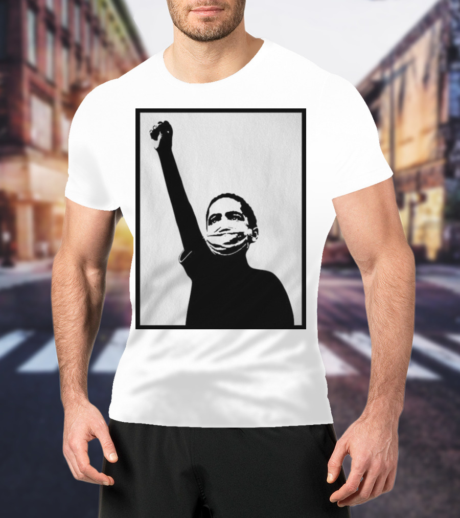 A Million Strong Masked Silhouette Raising Fist T-Shirt