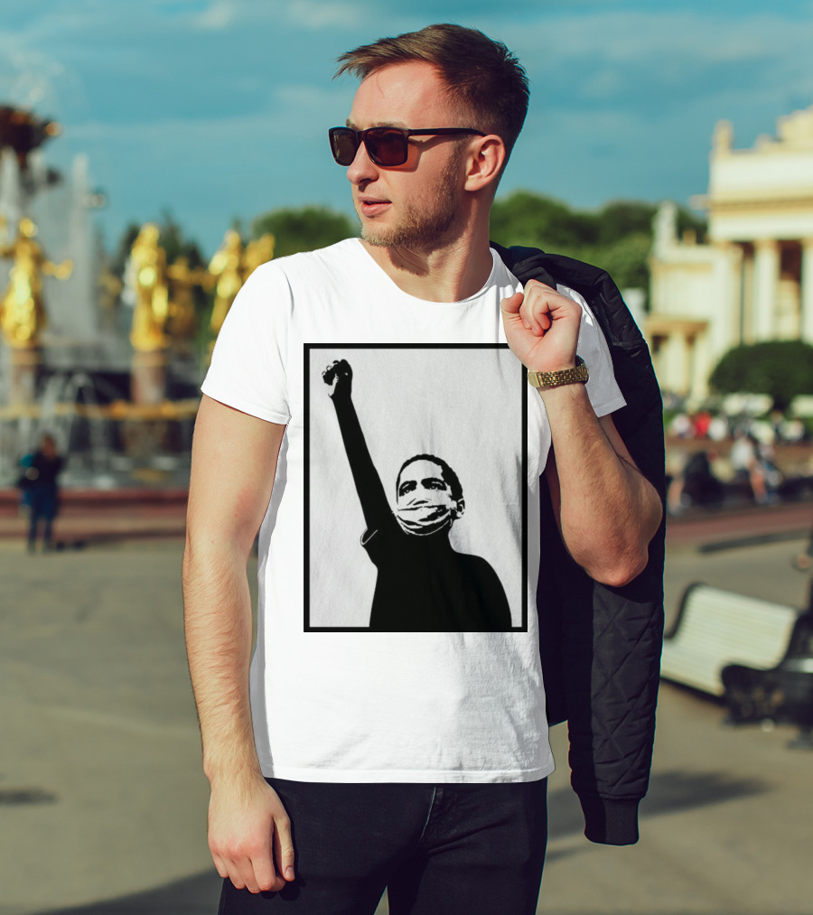 A Million Strong Masked Silhouette Raising Fist T-Shirt