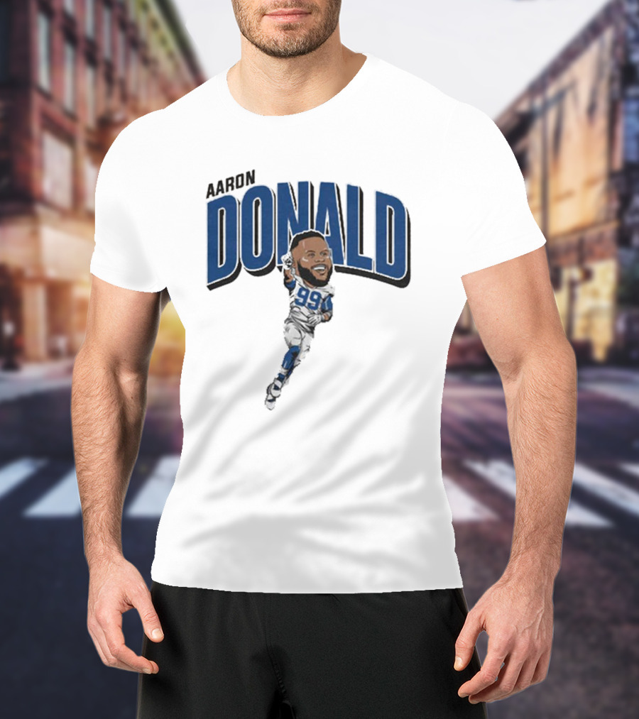 Aaron Donald Rams 99 Player Cartoon T-Shirt