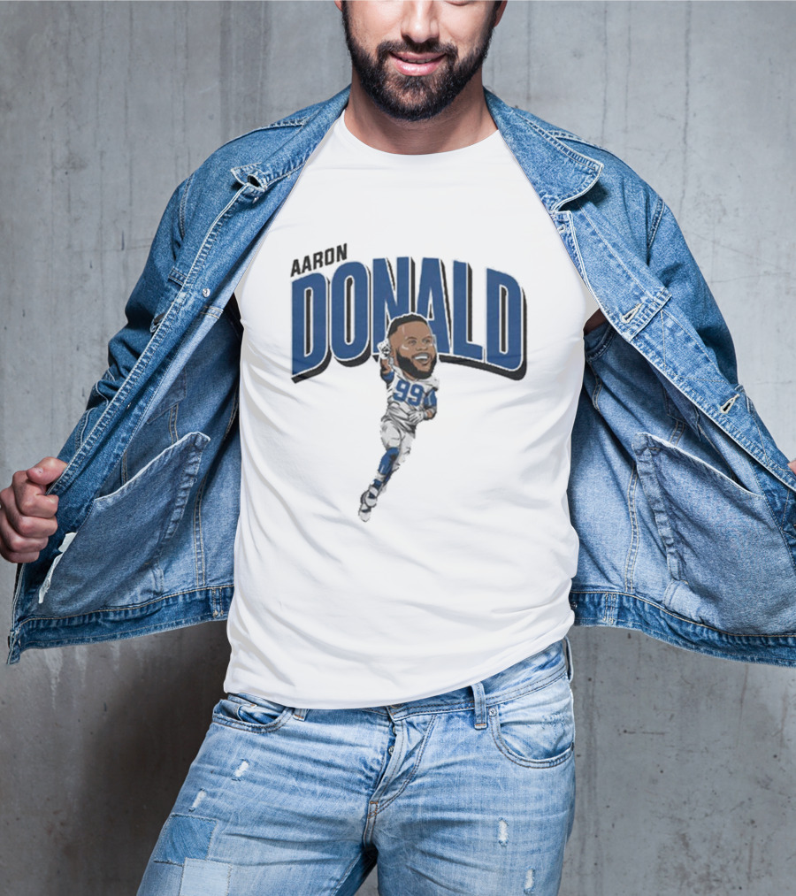 Aaron Donald Rams 99 Player Cartoon T-Shirt