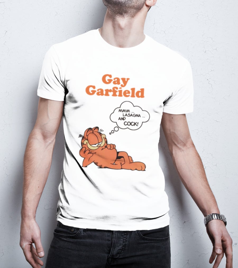 Gay Garfield Lasagna Meme T-Shirt