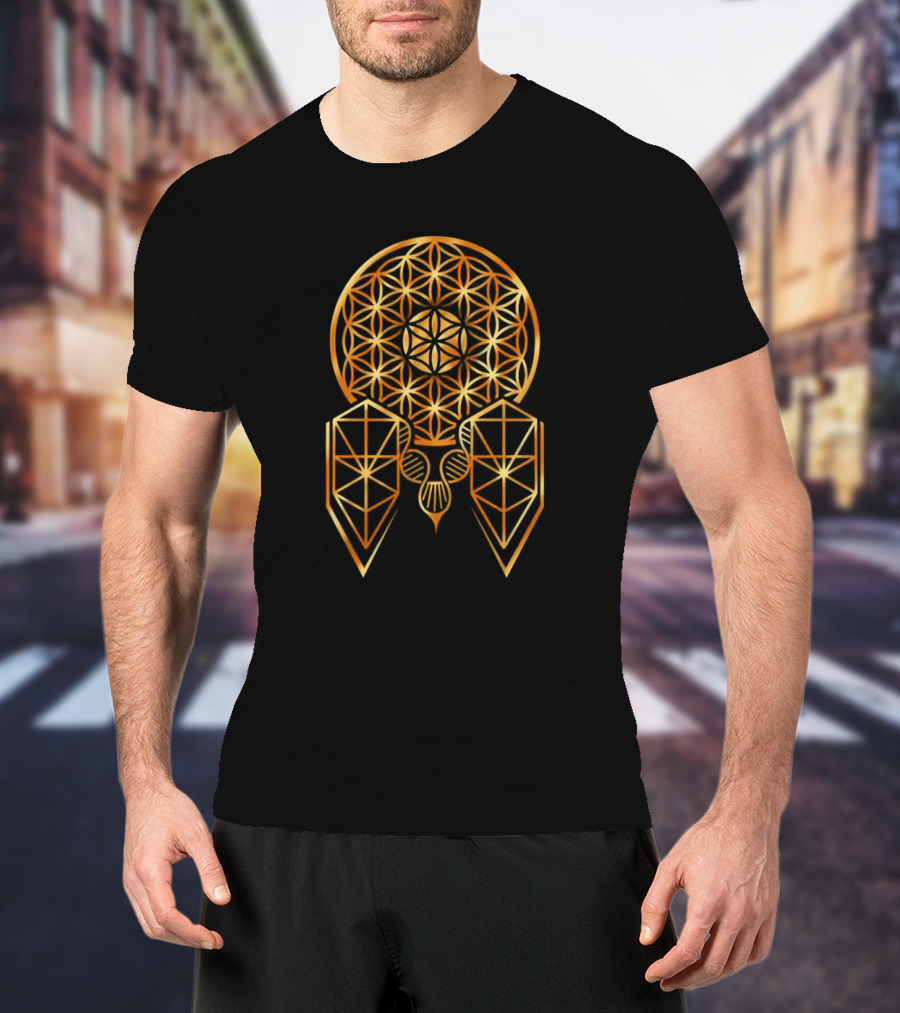 OM Sacred Geometry Flower Of Life Dreamcatcher T-Shirt